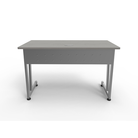 Linea Italia Rectangular Desk, Computer Table, 48”W x 24”D x 30”H, Gray/Ash ZUD103